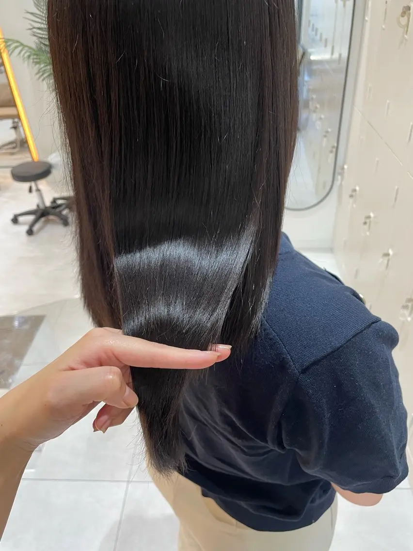 セミロング 髪質改善 トリートメント ゆきのZina京都駅 ヘッドスパ/髪質改善のヘアスタイル