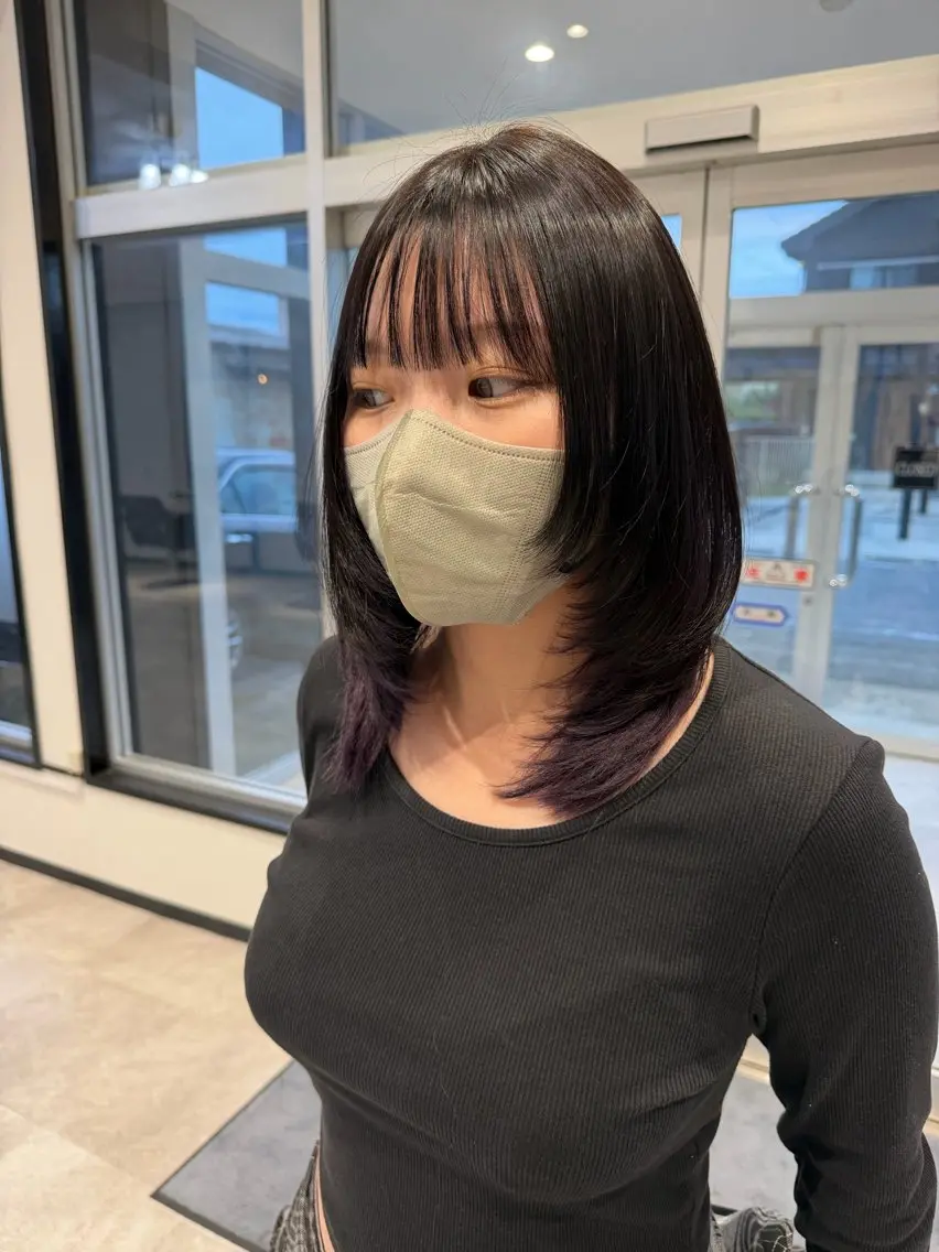 ミディアム ボブ レイヤーカット ウルフカット カット ヘアカラー トリートメント maki💖艶髪/ レイヤー/髪質改善のヘアスタイル