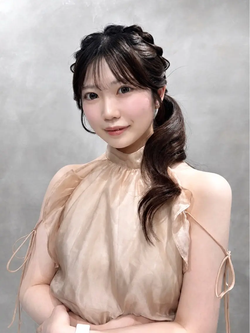 ロング ヘアアレンジ ヘアセット ♡iku♡カラー 髪質改善 アレンジのヘアスタイル