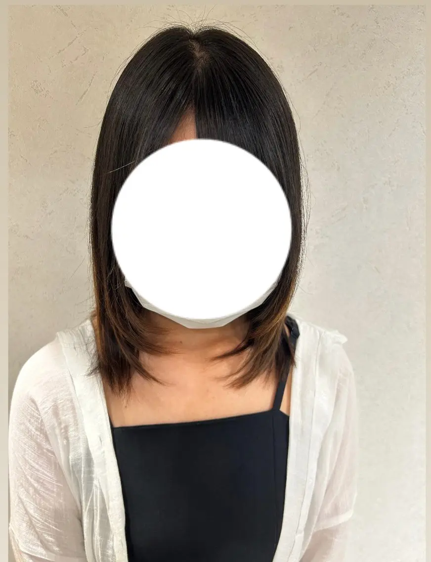 ミディアム 顔まわりレイヤー レイヤーカット 渋谷 みゆのヘアスタイル