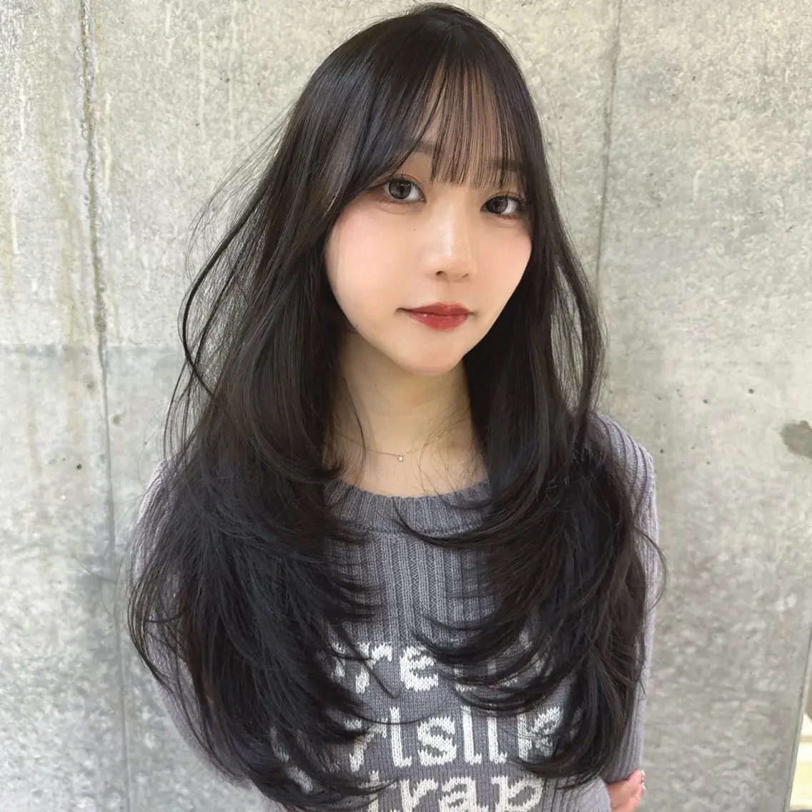 ロング 顔周りカット 韓国風ヘア レイヤーカット カット ヘアカラー トリートメント 🦋トレンドヘア🦋 竹内克弥のヘアスタイル