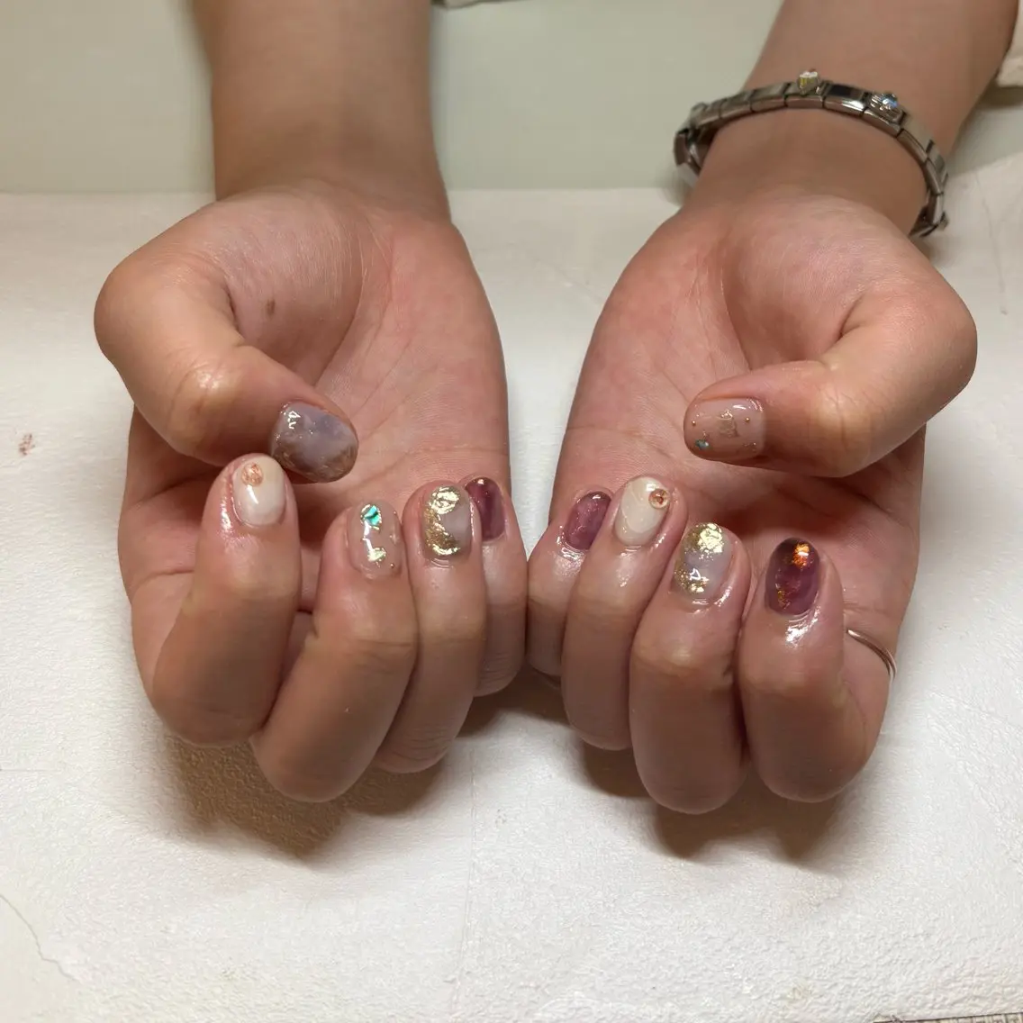 ネイル 持ち込み ニュアンスネイル 💫 さりのネイルデザイン
