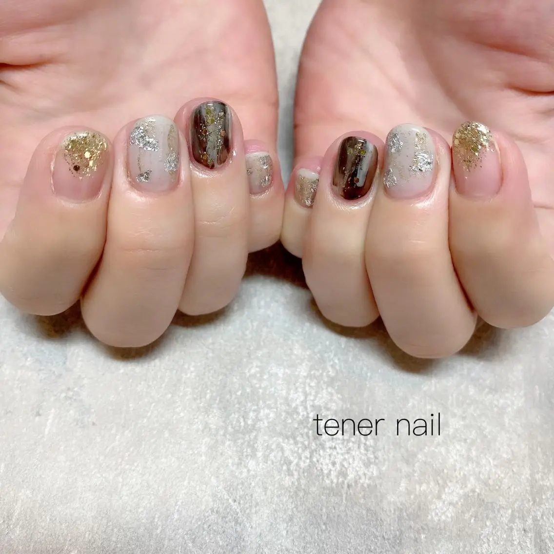 ネイル ブラウン テネルネイル tener nailのネイルデザイン