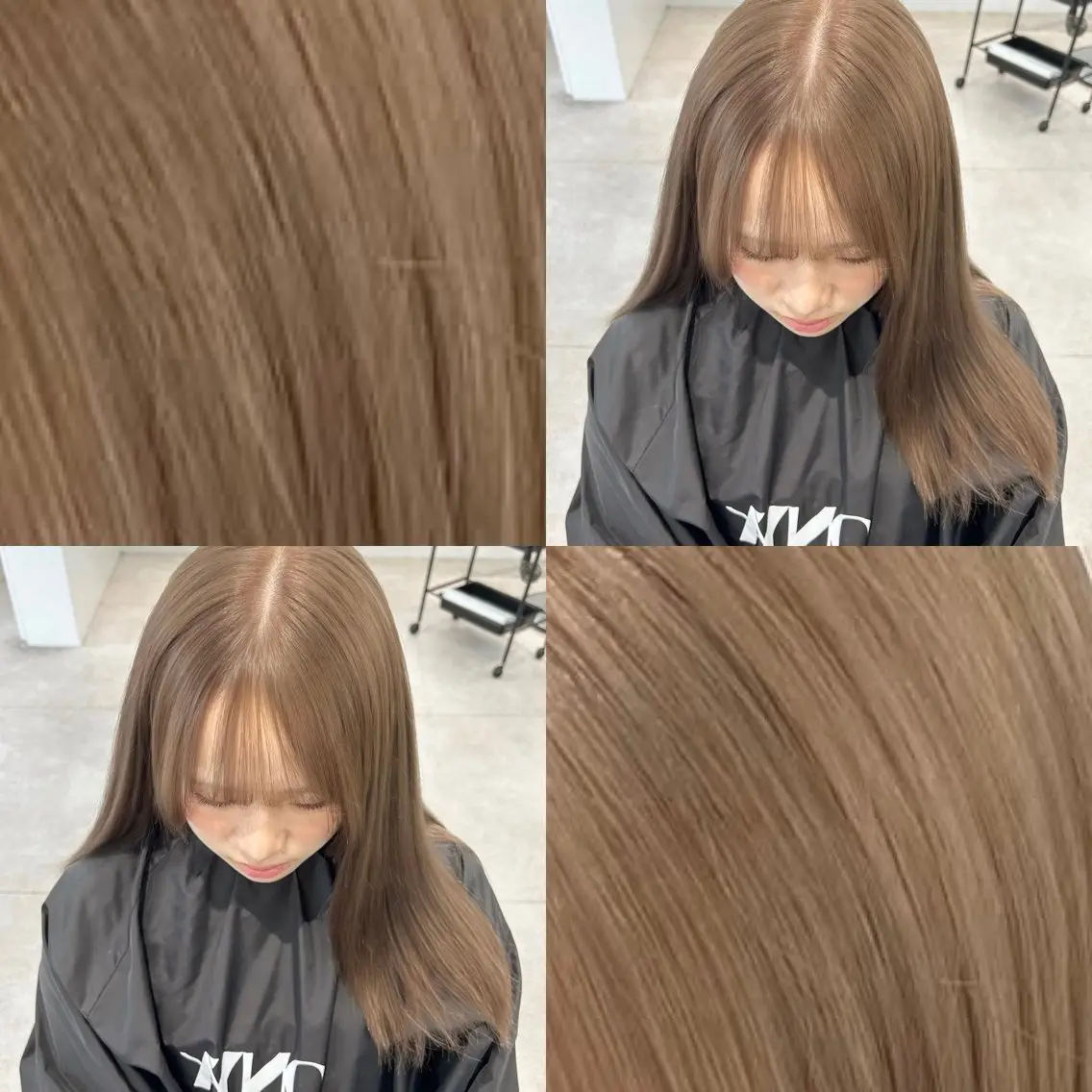 ロング カラー ヘアカラー saho😶️️꙳⟡ ミルクティーベージュのヘアスタイル