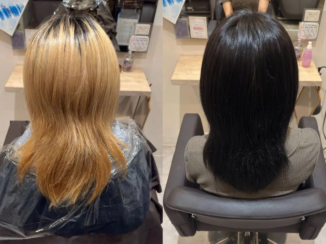 セミロング カラー 吾妻 岳のヘアスタイル