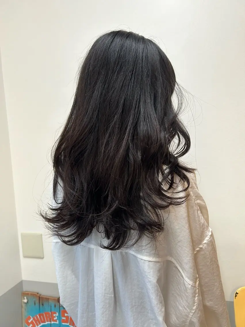 ロング レイヤーカット ハイトーン特化⭐️ 飯田大樹のヘアスタイル