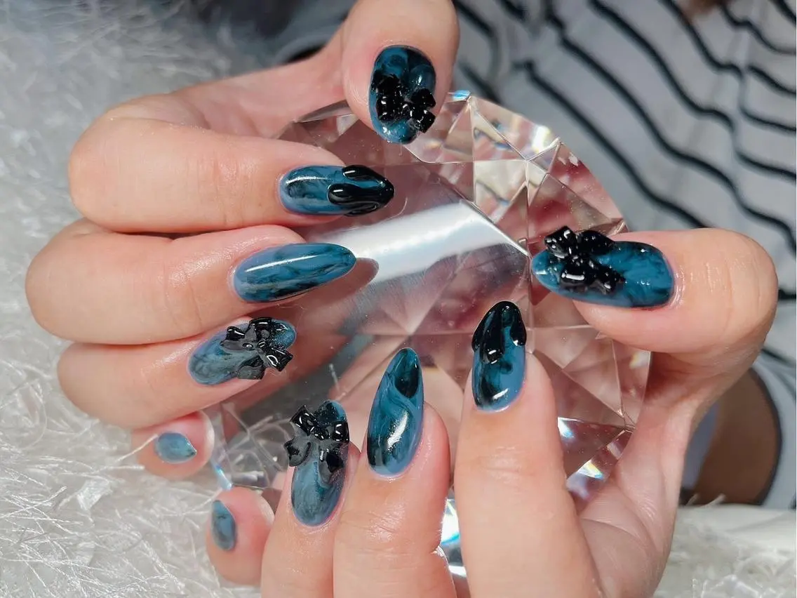 ネイル 長さ出し ジェルネイル グラデーション 韓国ネイル マグネットネイル ハンドネイル Nail&eye Belire 新宿のネイルデザイン
