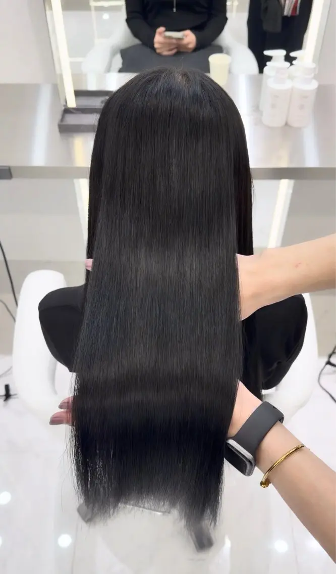 セミロング カット ヘアカラー 縮毛矯正 トリートメント MAKOTO／縮毛 矯正／梅田／茶屋町のヘアスタイル
