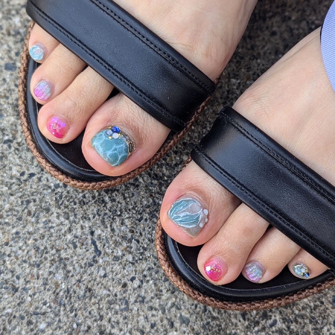 ネイル フットネイル 推しネイル | 　aycnailのネイルデザイン