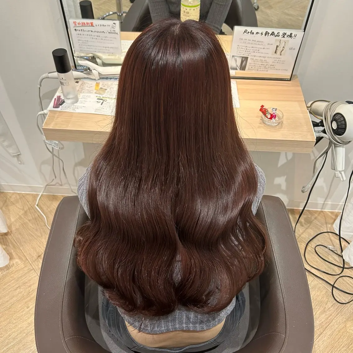 ロング カラー カット ヘアカラー 砂野 真璃奈のヘアスタイル
