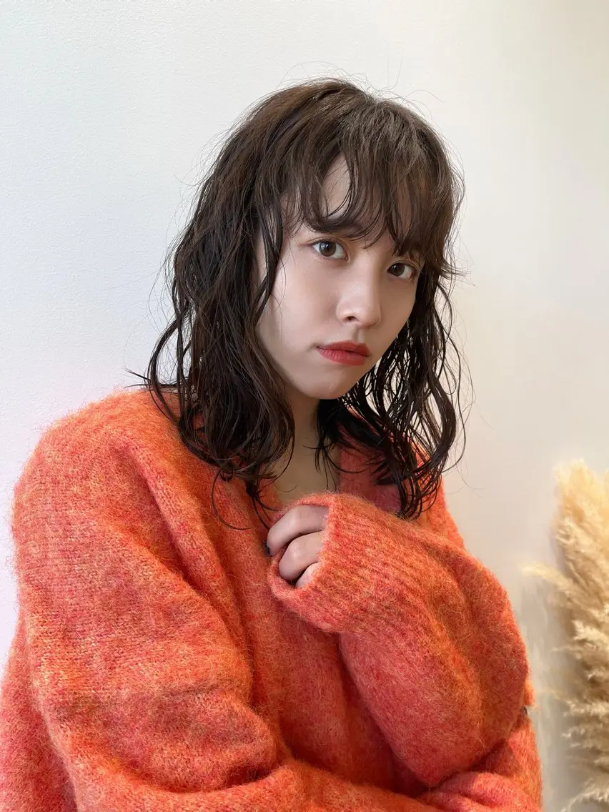 ミディアム ミディアムパーマ カット パーマ 似合わせパーマ/ kazuのヘアスタイル