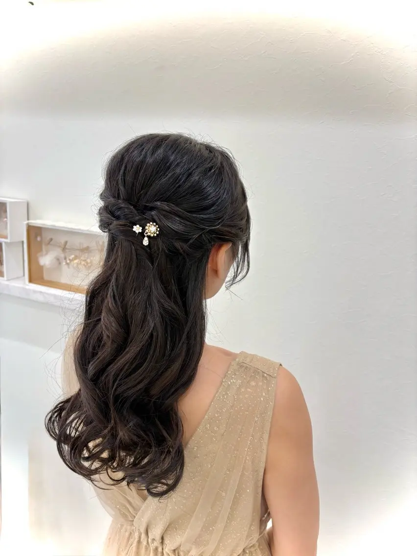 ロング ヘアアレンジ キッズ ヘアセット ヘアセット／六本木 Yukaのヘアスタイル