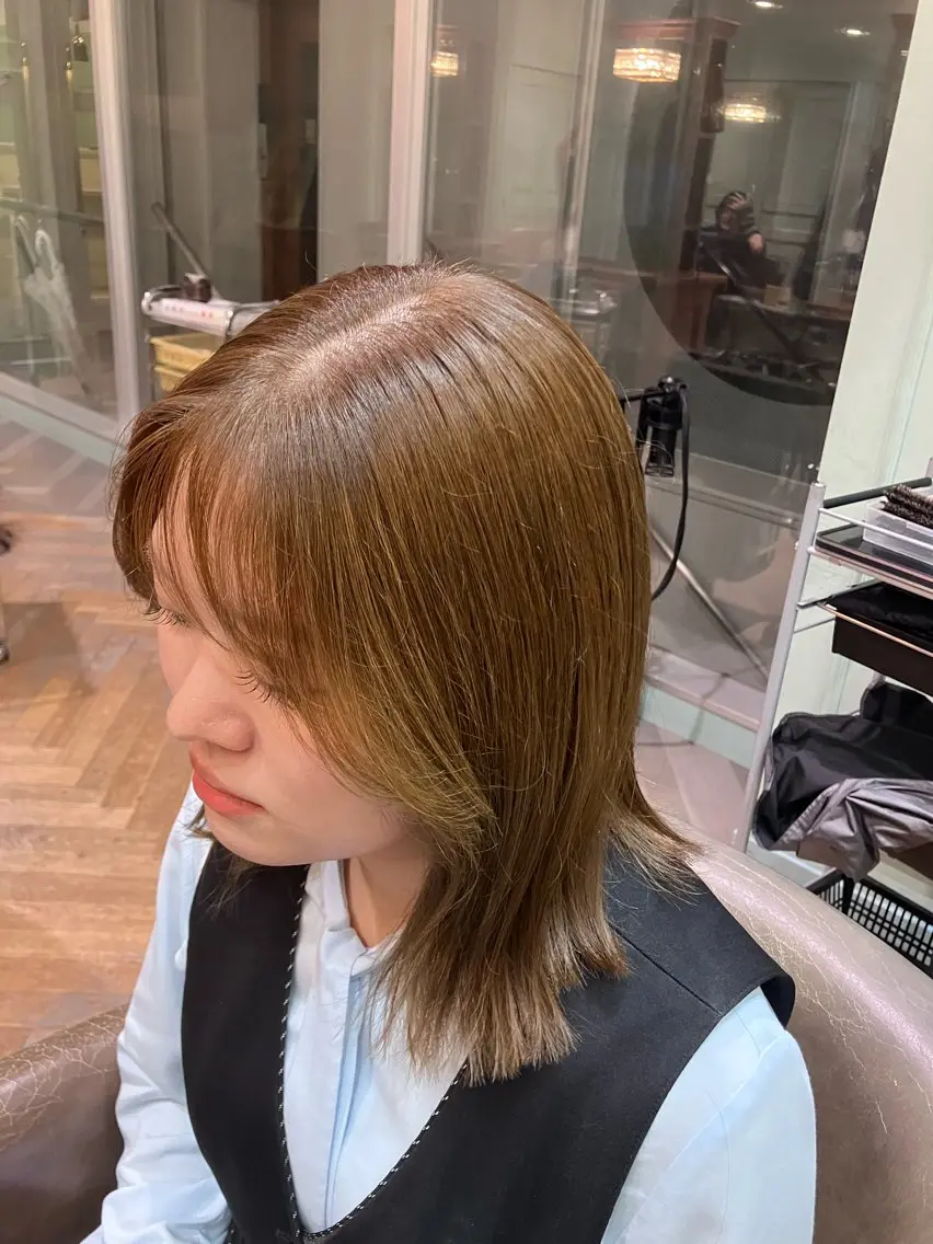 カラー ブラウンカラー オリーブブラウン ヘアカラー 森田 妃香のヘアスタイル