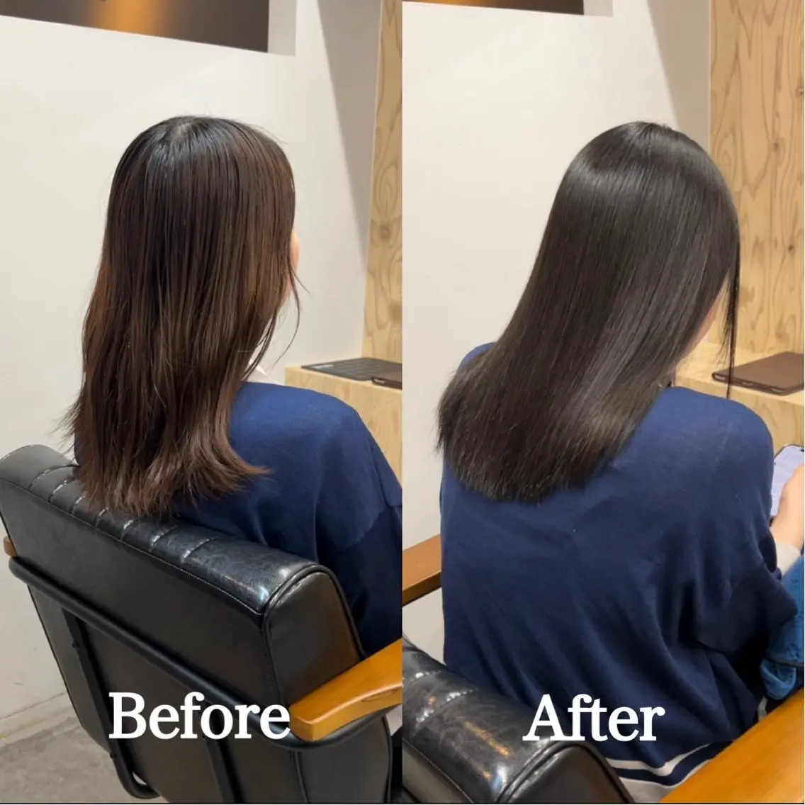 セミロング カット ヘアカラー 縮毛矯正 トリートメント 縮毛矯正/髪質改善 /nuup岩田のヘアスタイル