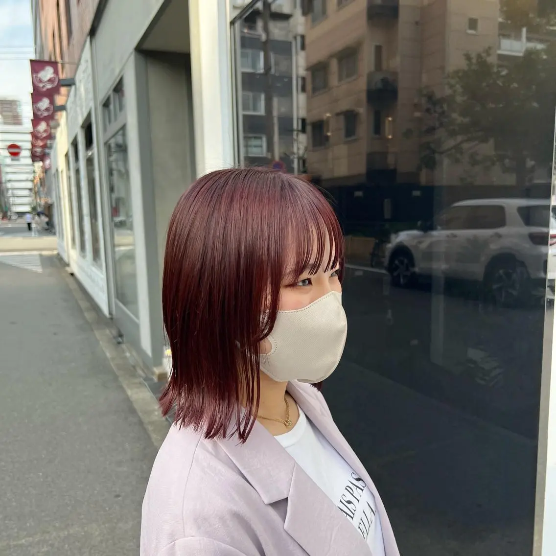 ミディアム カット ヘアカラー トリートメント よしのり genieeのヘアスタイル