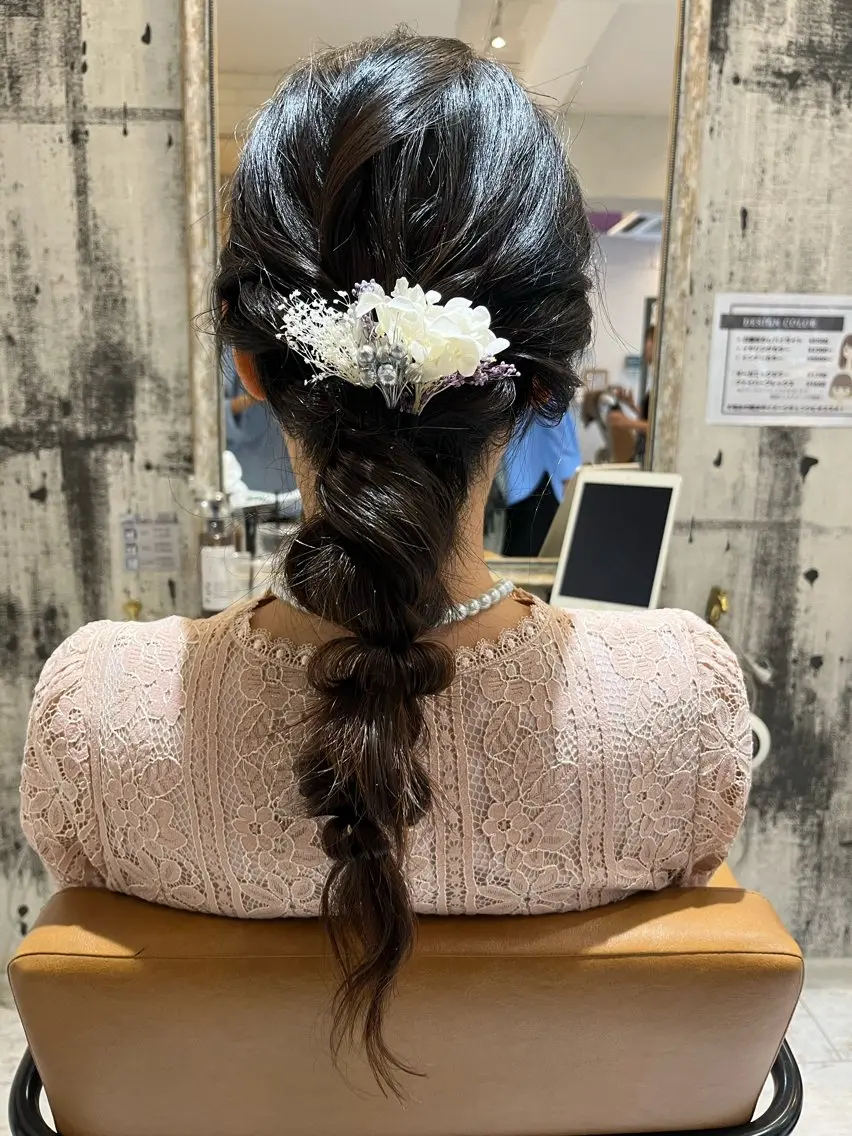 ヘアアレンジ ヘアセット 🩷ྀི暖色カラー 🫧ྀིススマゴチヨのヘアスタイル
