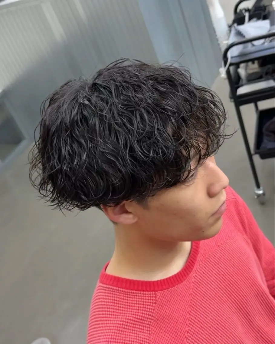 ミディアム パーマ メンズ ウチダ🦖 メンズパーマのヘアスタイル