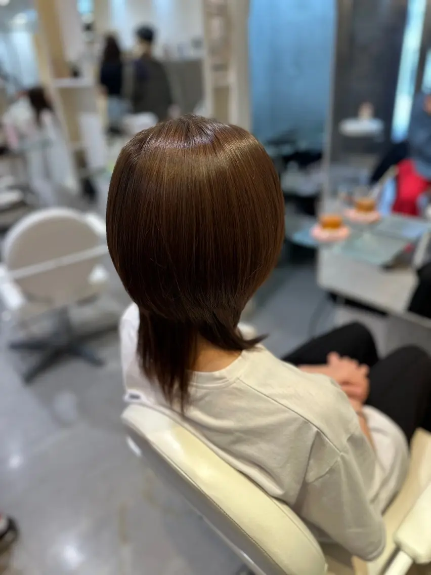 ミディアム カラー ブラウンカラー SAKAMOTO YUMEのヘアスタイル