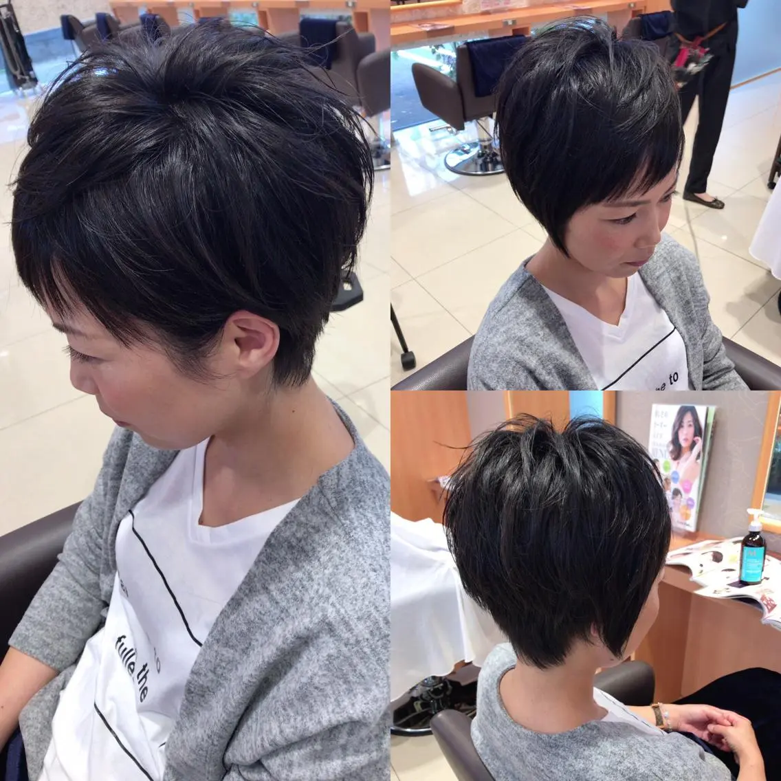ショート カラー パーマ レイヤーカット匠 イソザキノリユキのヘアスタイル