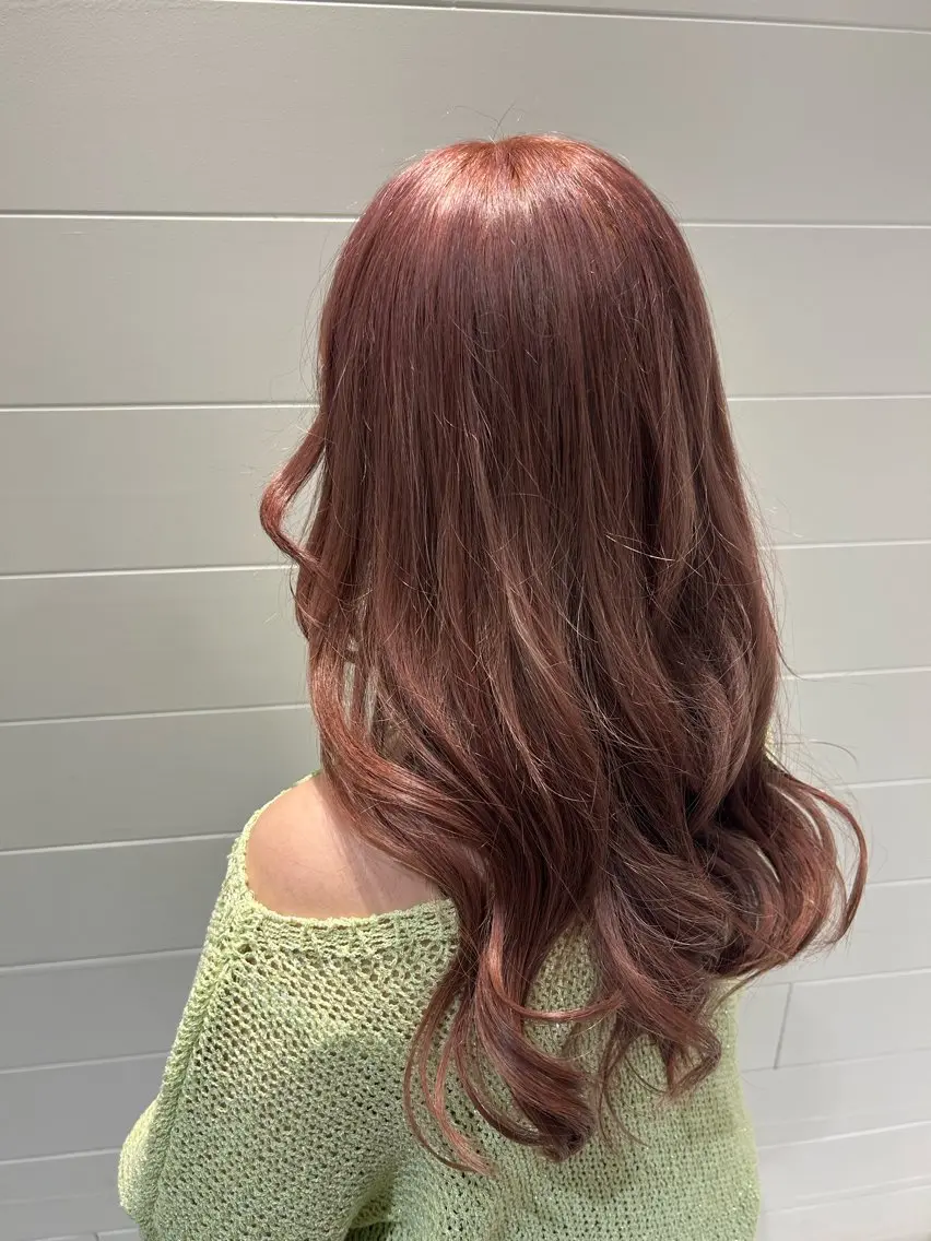ロング カラー ヘアアレンジ ダブルカラー ピンクカラー ヘアカラー トリートメント 【シールエクステ/透 明感カラー】さくらのヘアスタイル