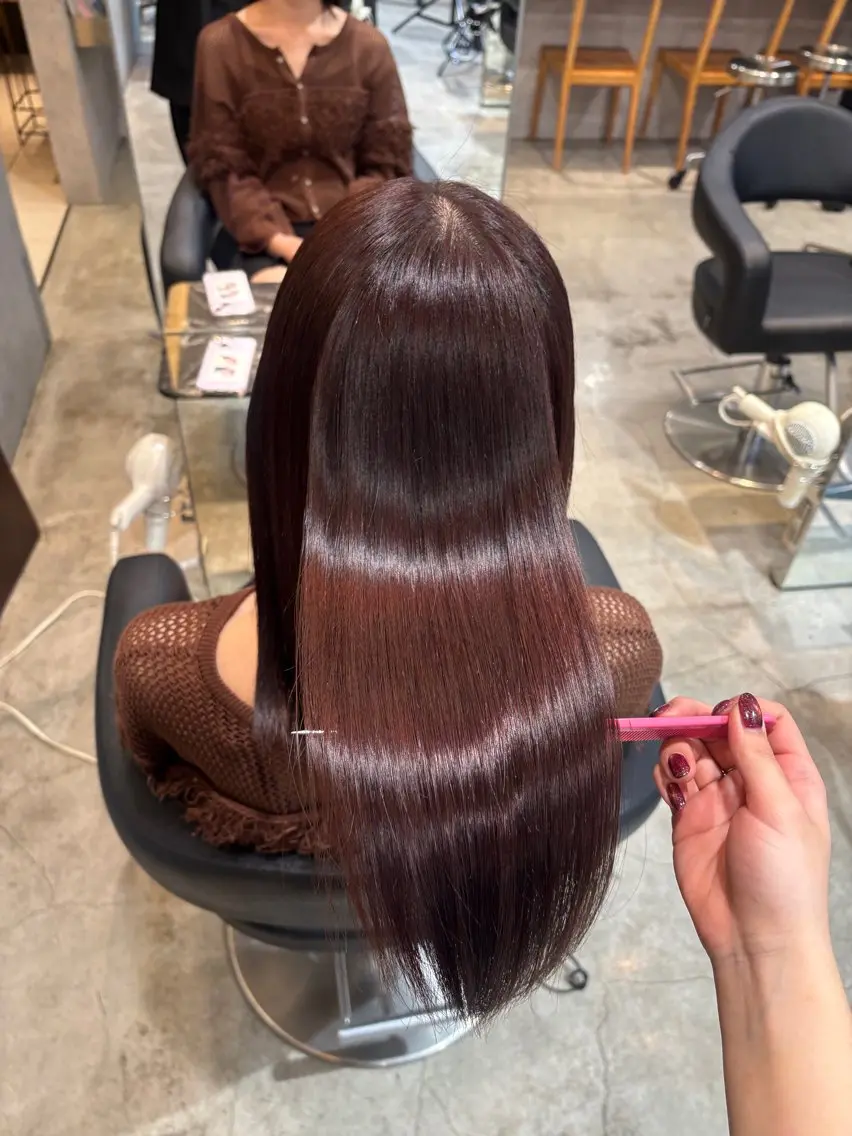 カラー ブリーチ 透明感カラー 髪質改善 髪質改善/暖色カラー 美花🐰🎀のヘアスタイル