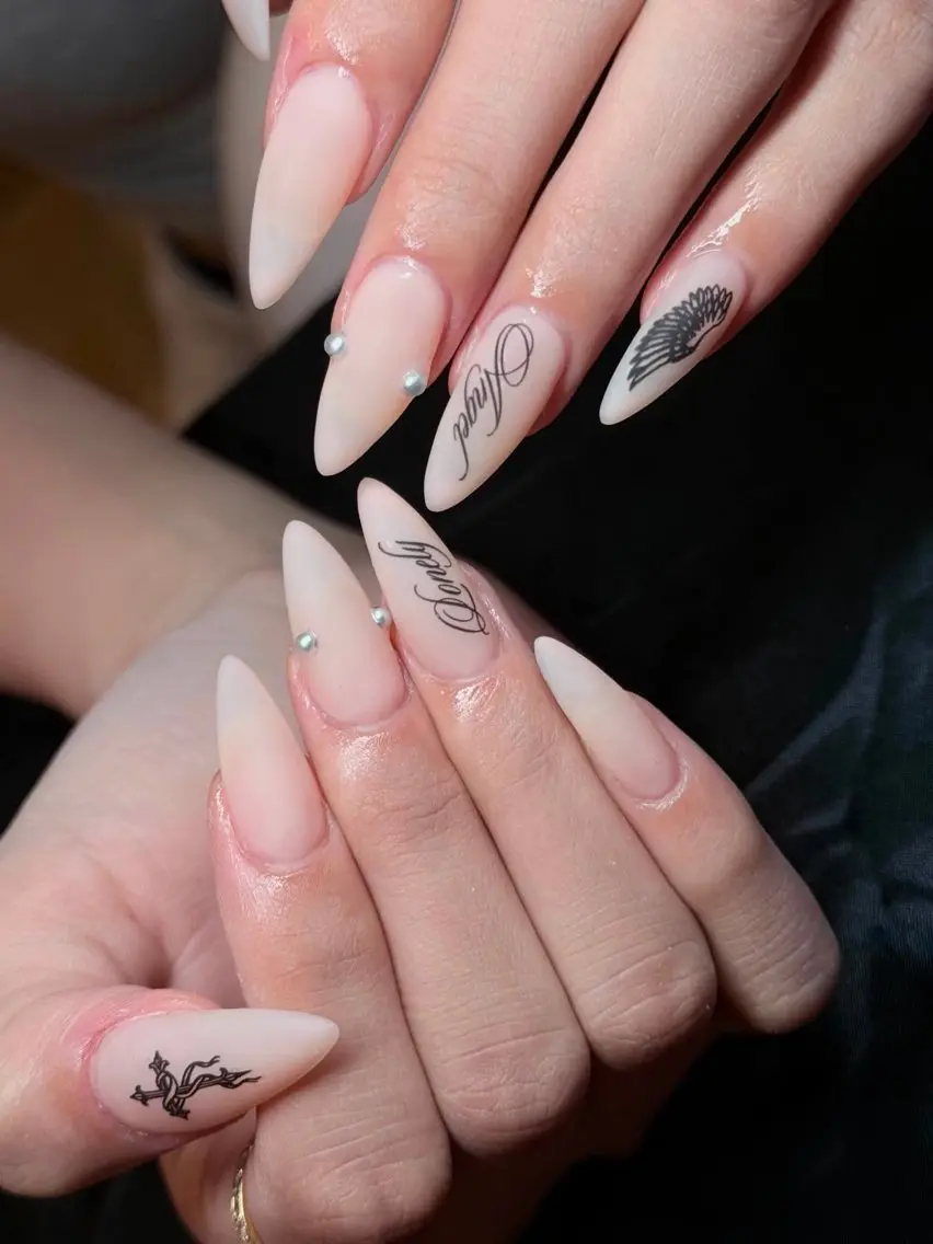 ネイル アートネイル 韓国ネイル ロングネイル シンプルネイル Sora NAILのネイルデザイン