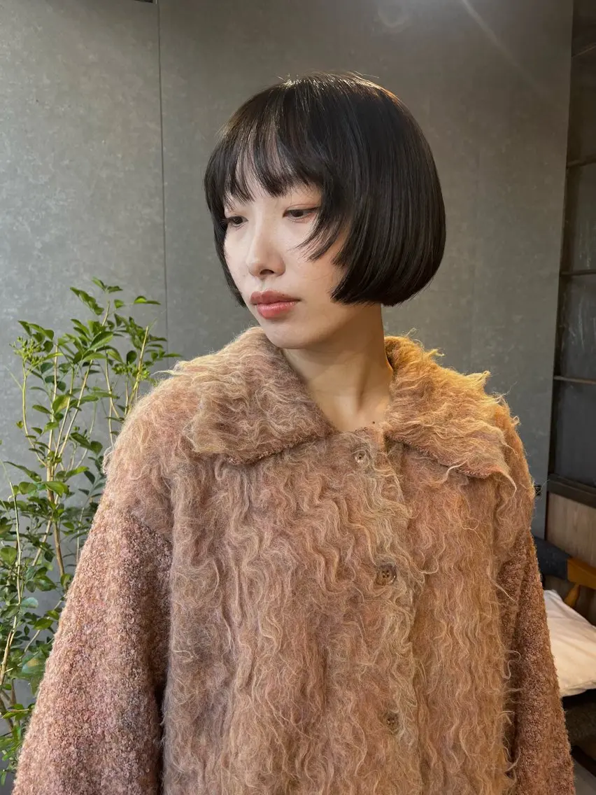 ショート ボブ カット ヘアカラー トリートメント メンズ/フェードカ ット中目黒akaneのヘアスタイル