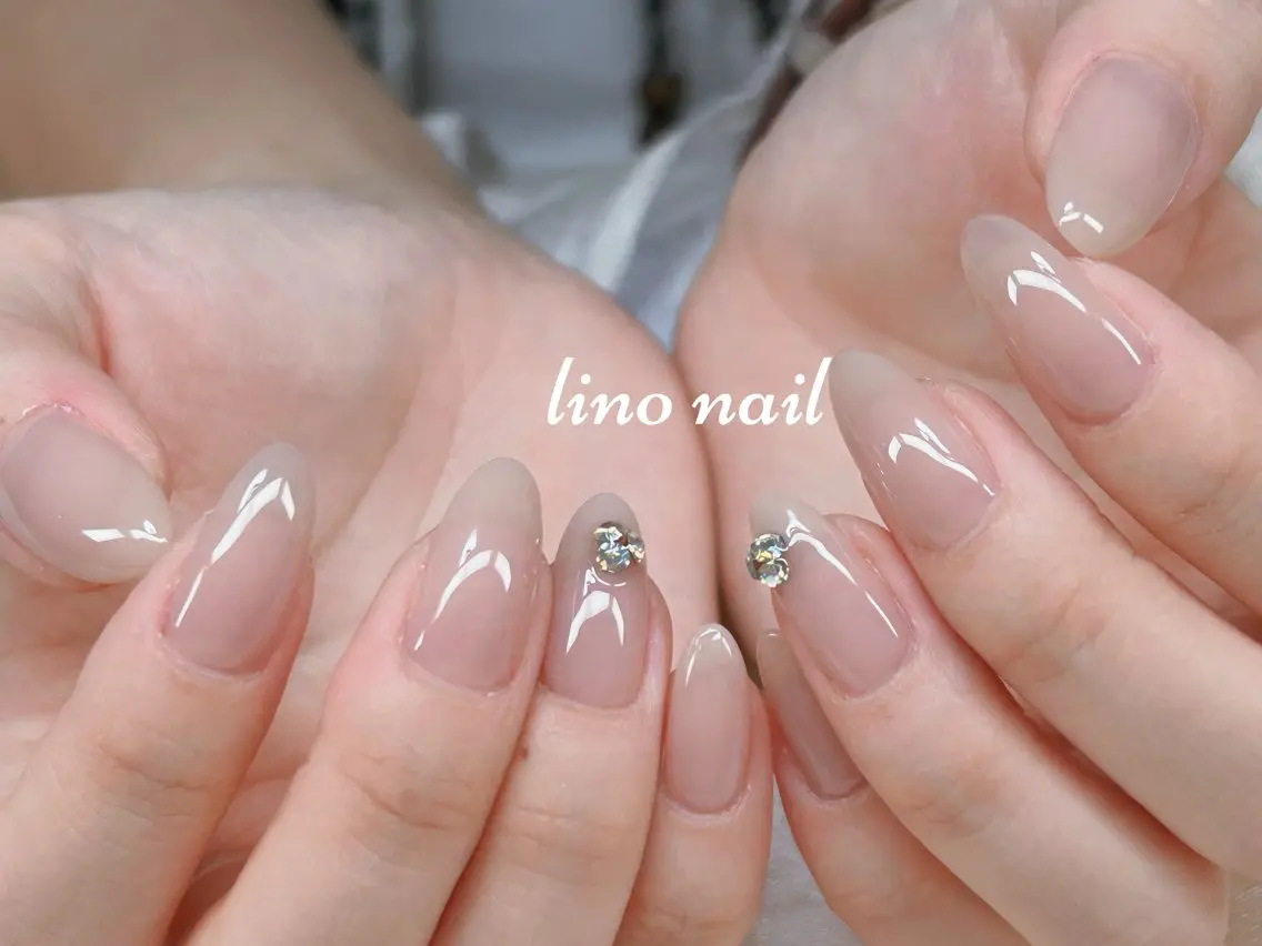 ネイル 長さ出し フットネイル 持ち込み ワンカラーネイル ワンホンネイル ハンドネイル Lino Nailのネイルデザイン