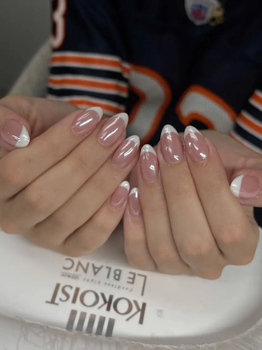 ネイル ボルドー ブラウン チークネイル ドット フットネイル NAILS BAR SHINJUKUのネイルデザイン
