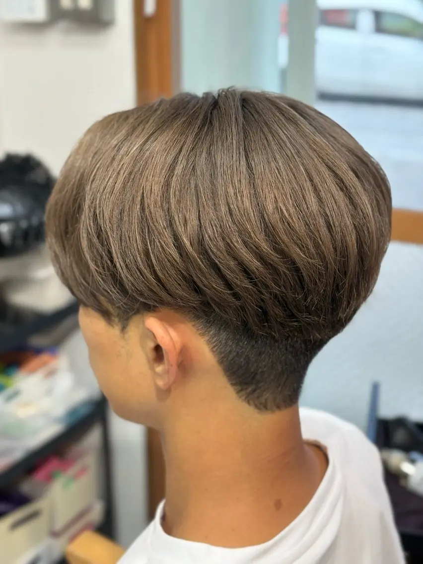 カラー メンズ ベージュカラー ミルクティーベージュ ヘアカラー Snalyメンズ特化 スエハラのヘアスタイル