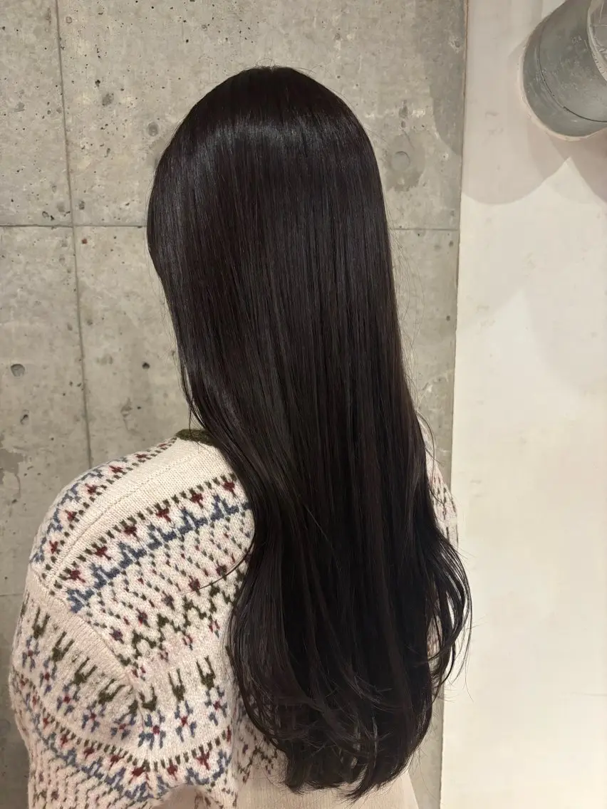 ロング ヘアカラー トリートメント 透明感カラー🤎/ ツヤカラー/さくらのヘアスタイル