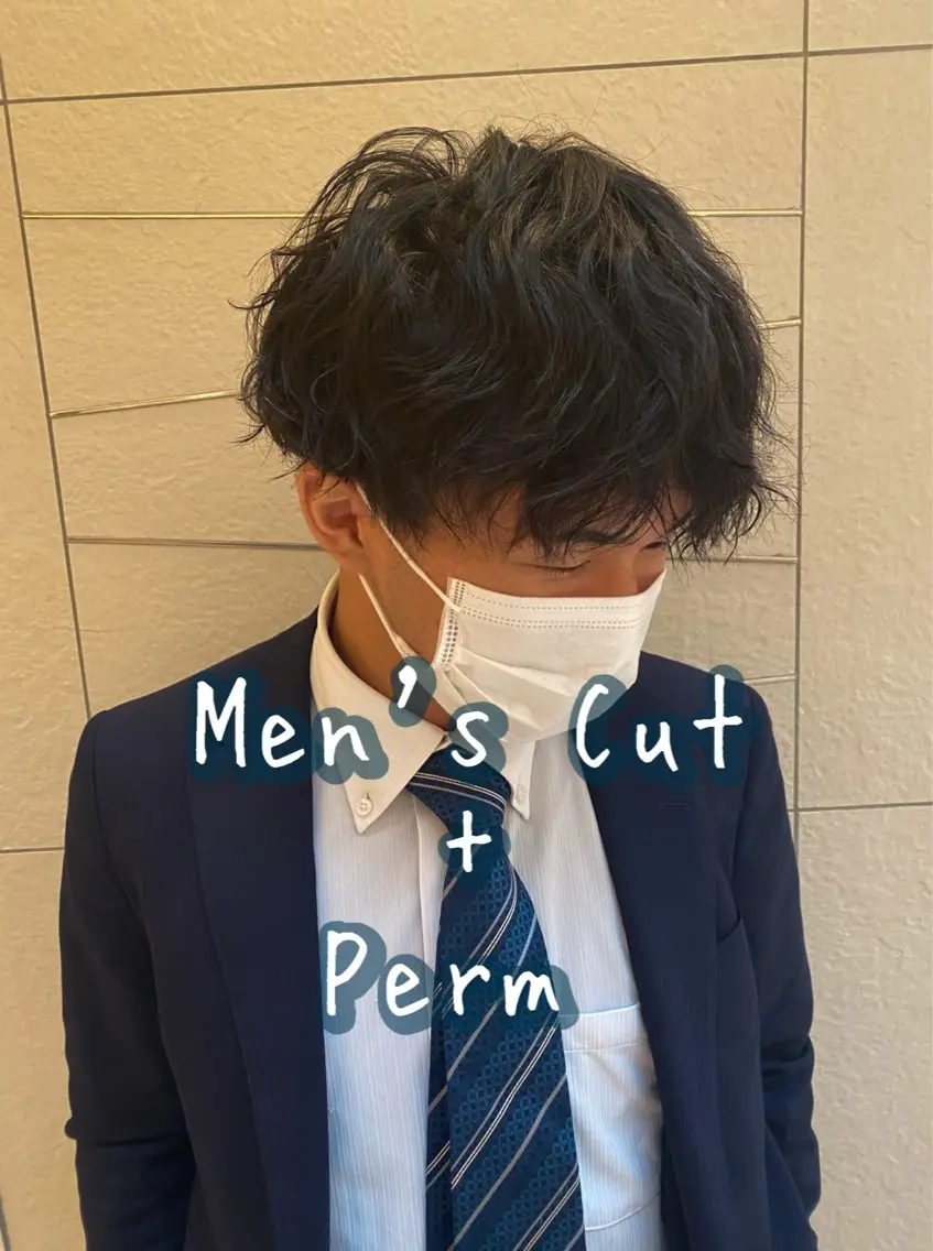 パーマ メンズ カット パーマ 五十嵐 未悠のヘアスタイル