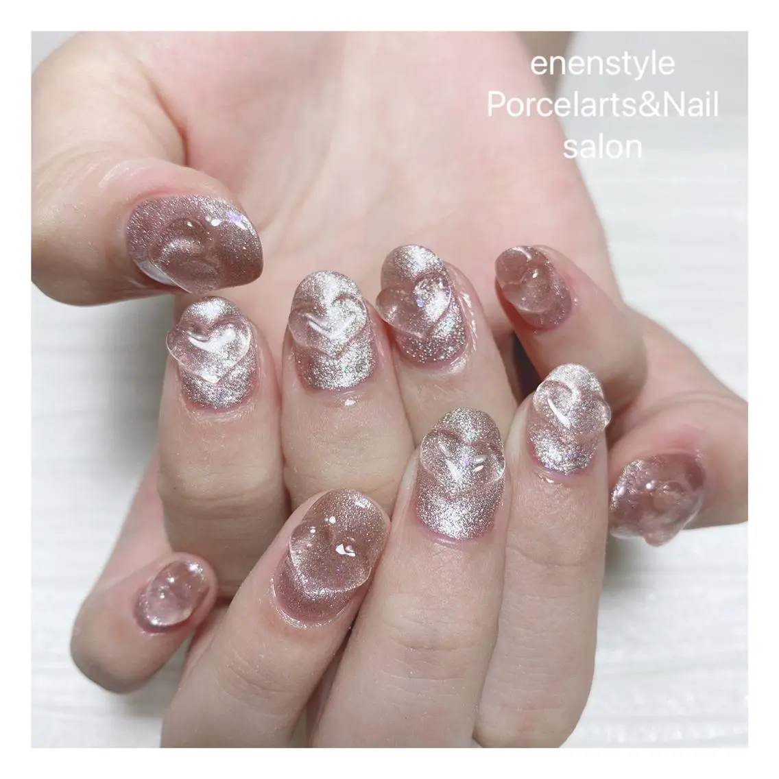 ミディアム ネイル 🐾enen style 🐾のネイルデザイン