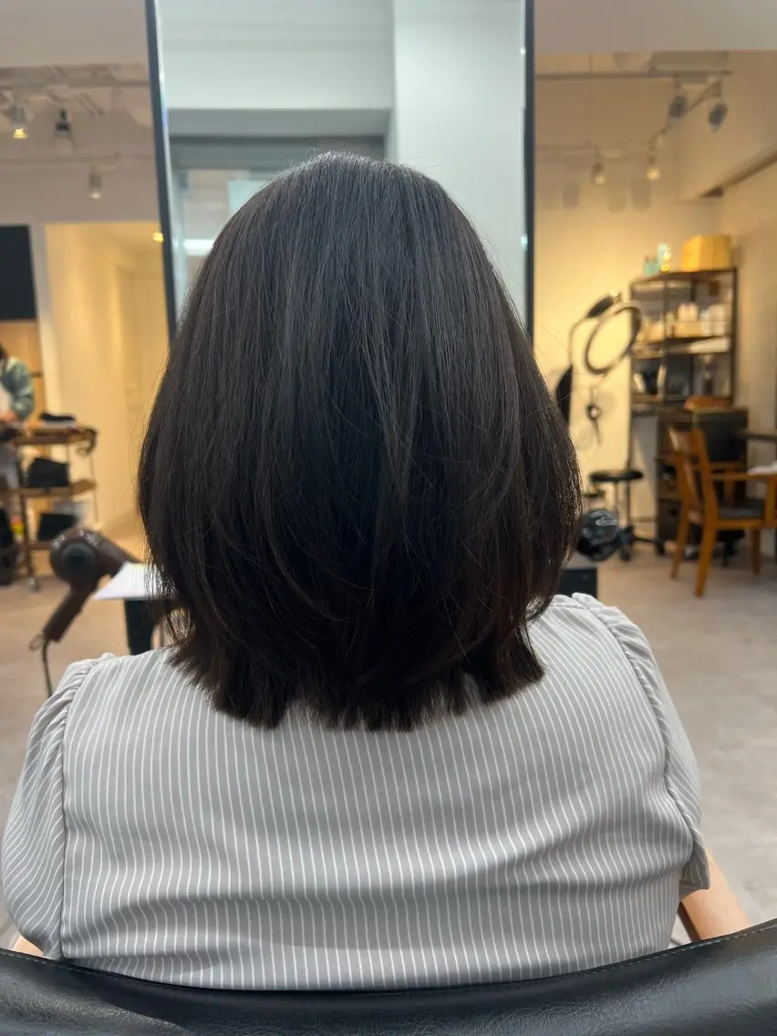 ミディアム カラー レイヤーカット パーマ/ハイライト 💙鶴岡 愛💙のヘアスタイル