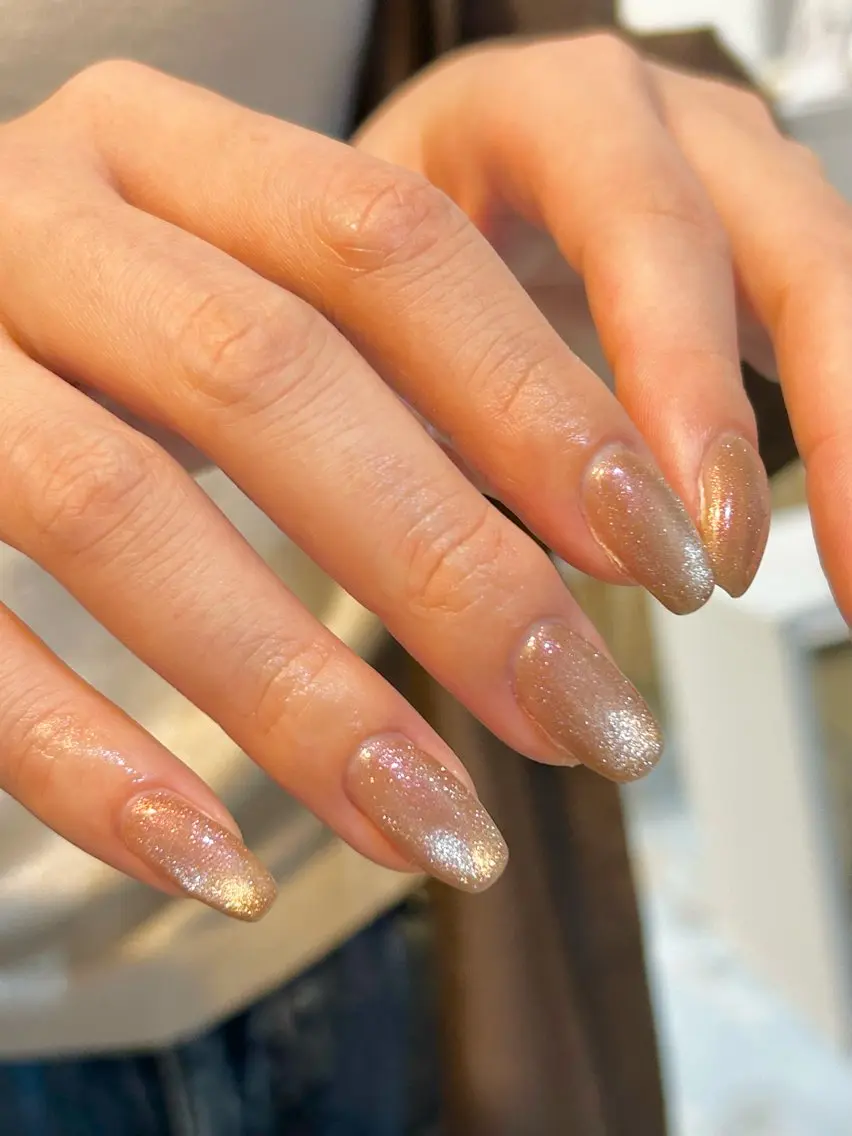 ネイル フラッシュネイル マグネットネイル オフィスネイル シンプルネイル 夏ネイル ハンドネイル Lily nailのネイルデザイン