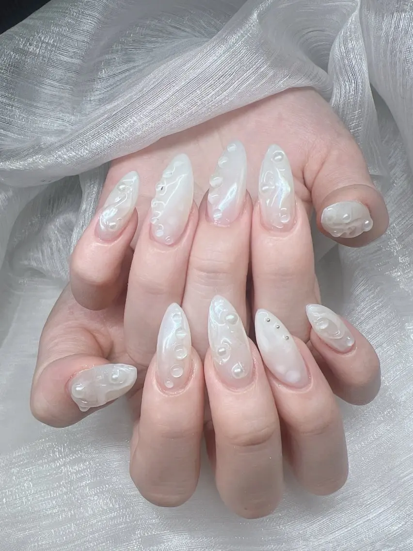 ネイル 長さ出し 卒業式 キラキラネイル マグネットネイル ネイルチップ ハンドネイル Lee Nails チップ長さだし専門店のネイルデザイン