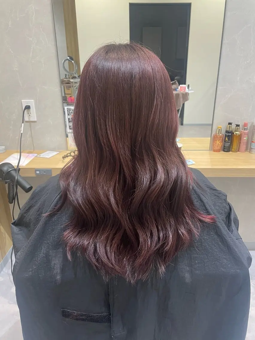 ロング カラー ブラウンカラー ピンクカラー ピンクブラウン ハイトーンカラー 縮毛矯正/ジャックのヘアスタイル
