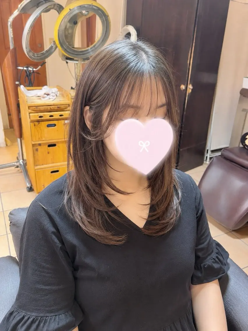 セミロング カラー ヘアアレンジ カット 韓国レイヤー/ 💎Tomoya💎のヘアスタイル