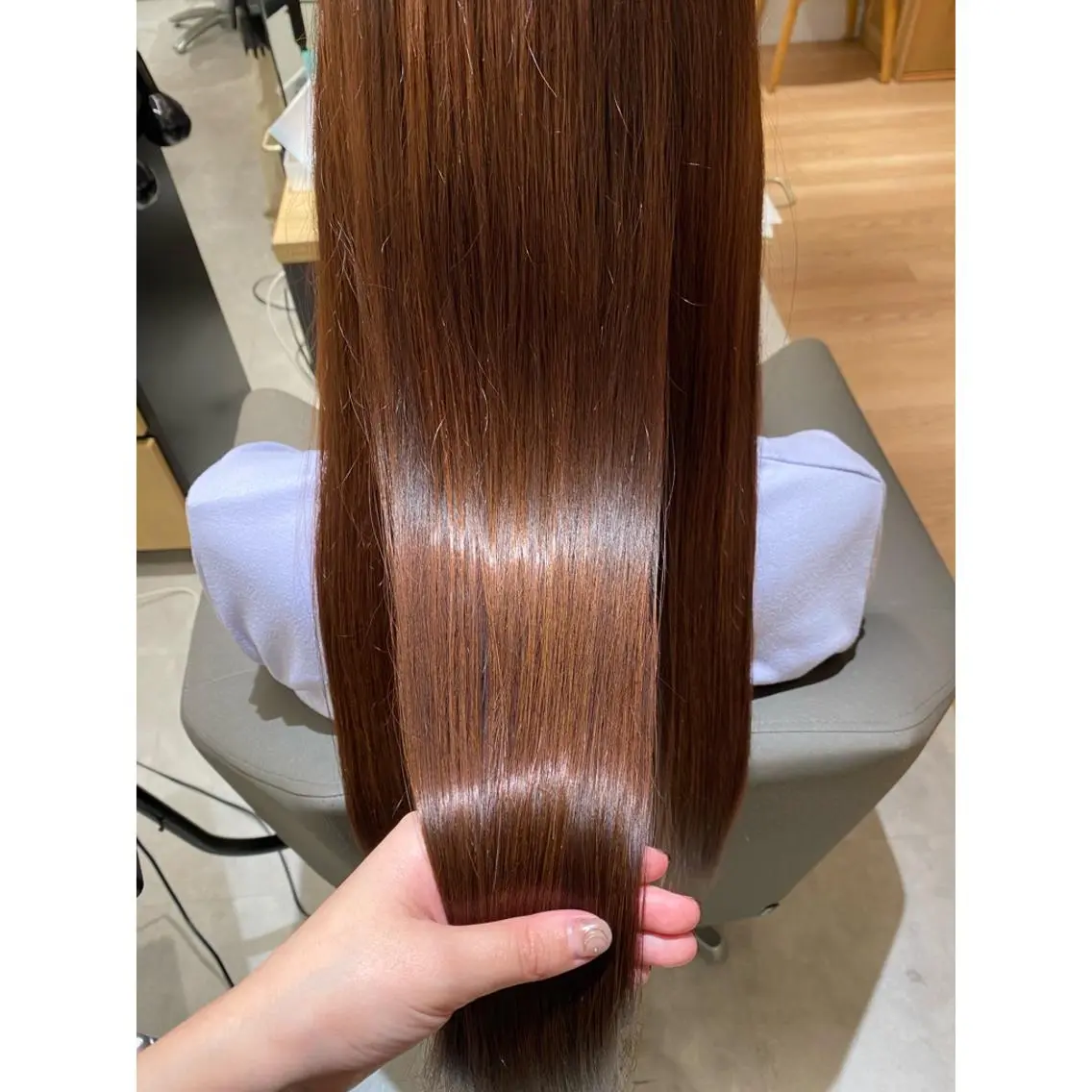 セミロング カラー トリートメント カット ヘアカラー 小國 綾かのヘアスタイル