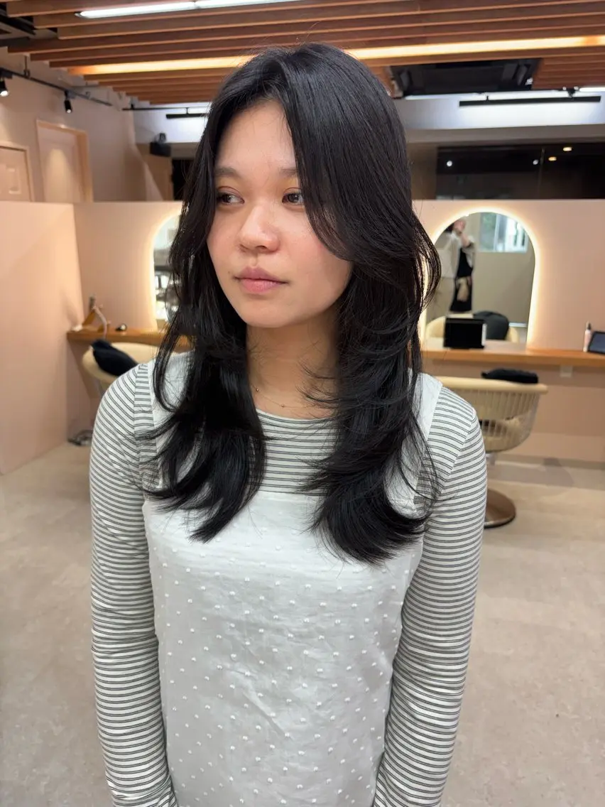 ロング カット ヘアカラー トリートメント ROCCO east / りんなのヘアスタイル