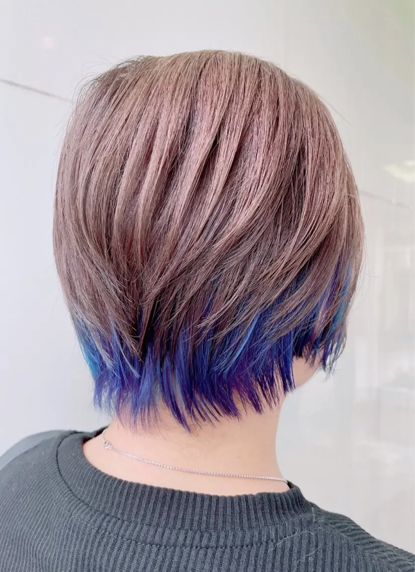 ショート カラー インナーカラー LiTA 浜線店 かなえみゆうのヘアスタイル