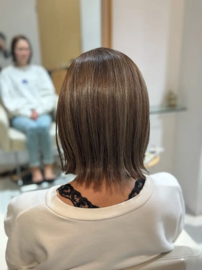 ミディアム カラー 山内 瑞穂のヘアスタイル