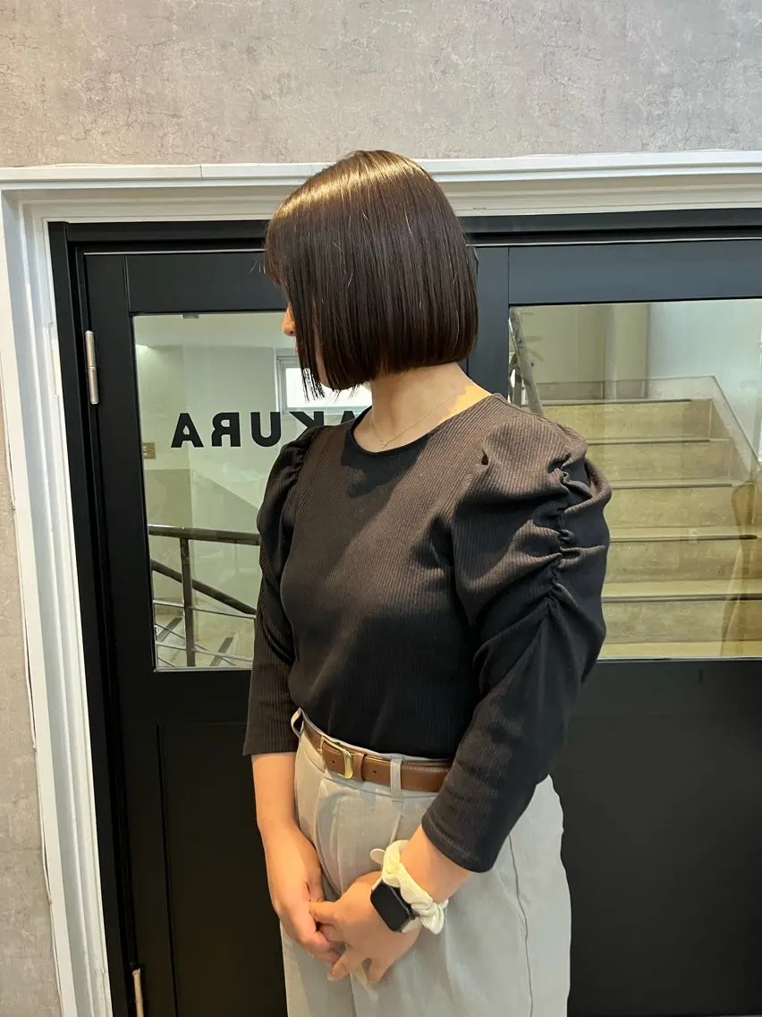 ショート カット 縮毛矯正 ボブ×縮毛矯正 ryotaのヘアスタイル