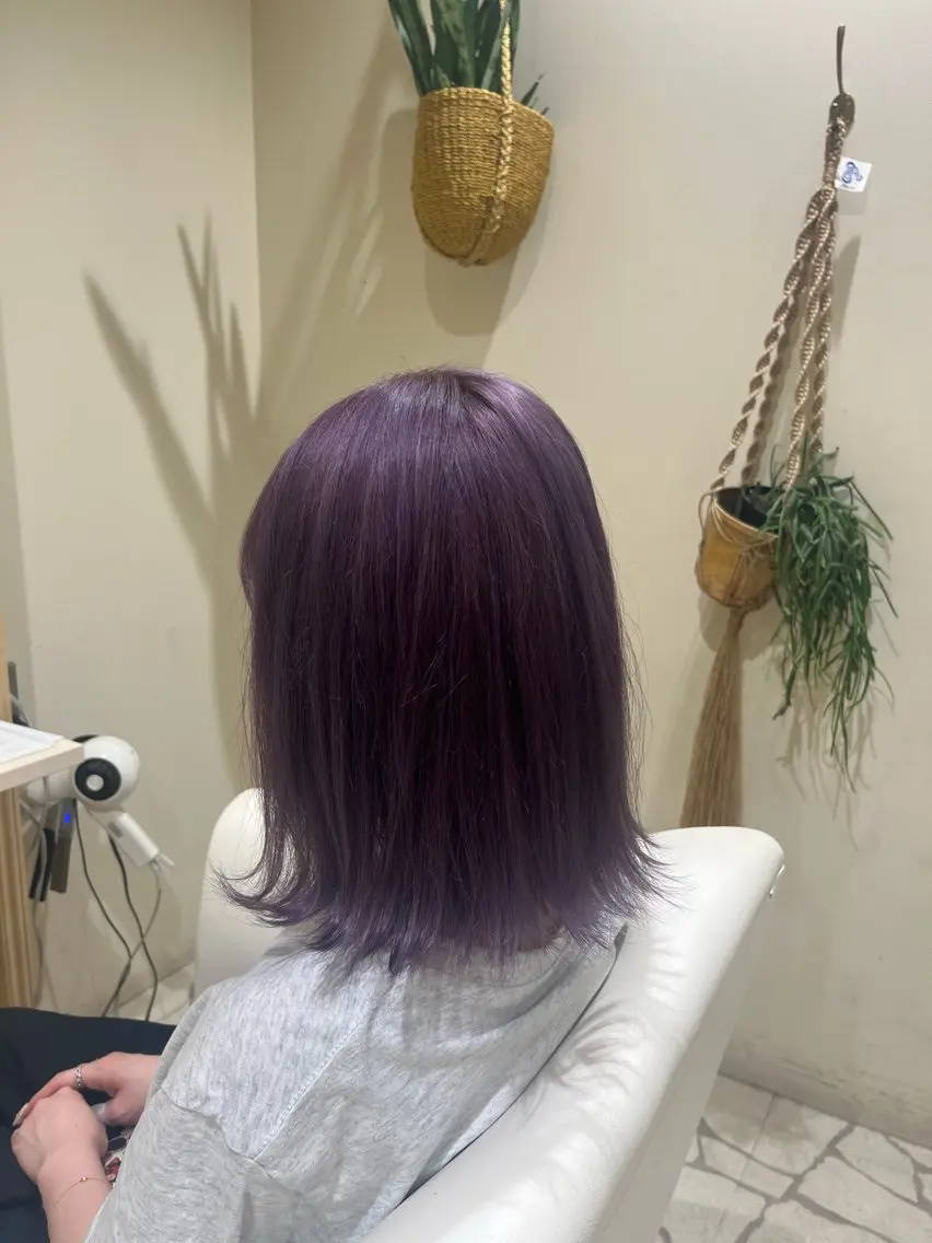 ミディアム カット 縮毛矯正 山口 陸のヘアスタイル