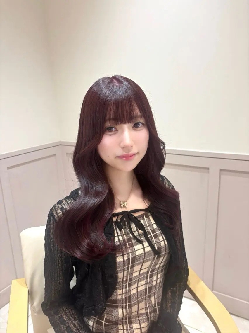 ロング ヘアカラー トリートメント 桃瀬 綾音 カラー/縮毛募集中♡のヘアスタイル