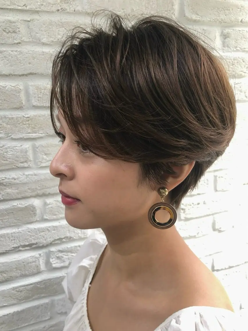 ショート カラー カット ヘアカラー トリートメント 白髪ぼかし大人メンズ 根本零のヘアスタイル