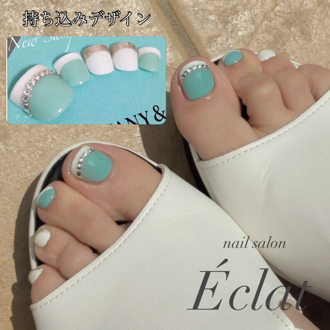 ネイル フットネイル 持ち込み ハンドネイル nail salon Éclatのネイルデザイン