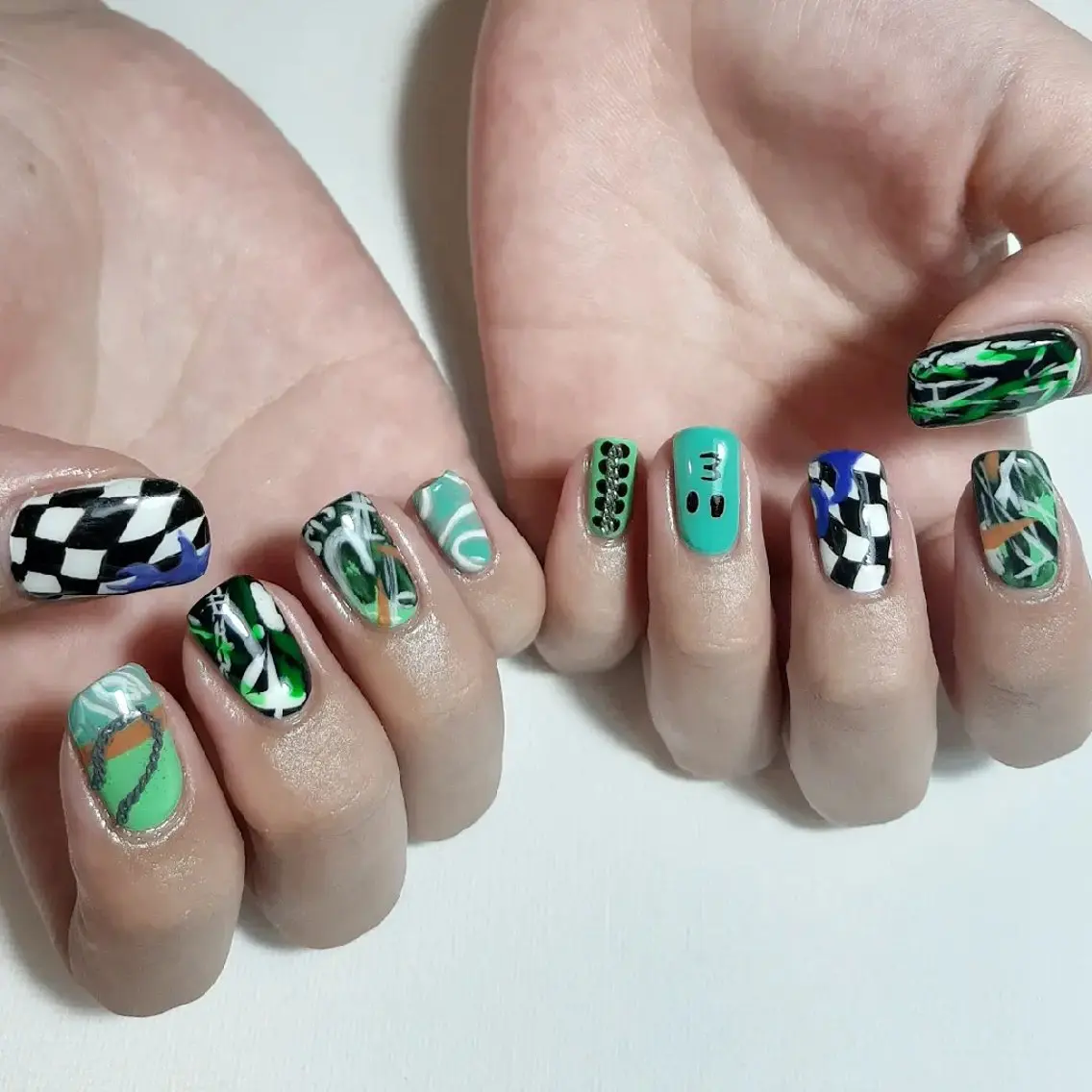 ネイル ジェルネイル 持ち込み ショートネイル owlnail /持込みデザイン専門のネイルデザイン