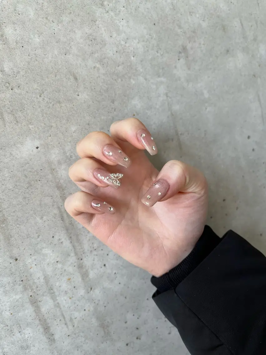 ネイル フレンチネイル ジェルネイル 韓国ネイル マグネットネイル ニュアンスネイル MARU NAIL mamiのネイルデザイン