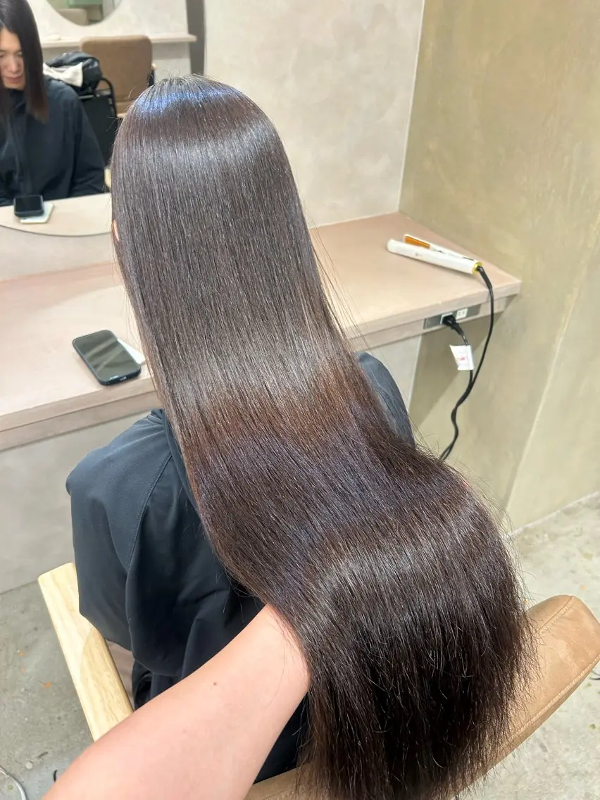 ロング カットカラー 千夏のヘアスタイル